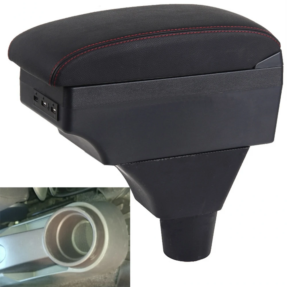 

For Seat Ibiza armrest box central Store content Storage box armrest box with cup holder USB interface
