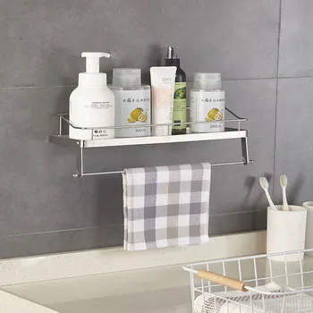 

Stainless Steel Nailless Wall-Mounted Shelves Multi-Function Kitchen Spice Jar Storage Rack