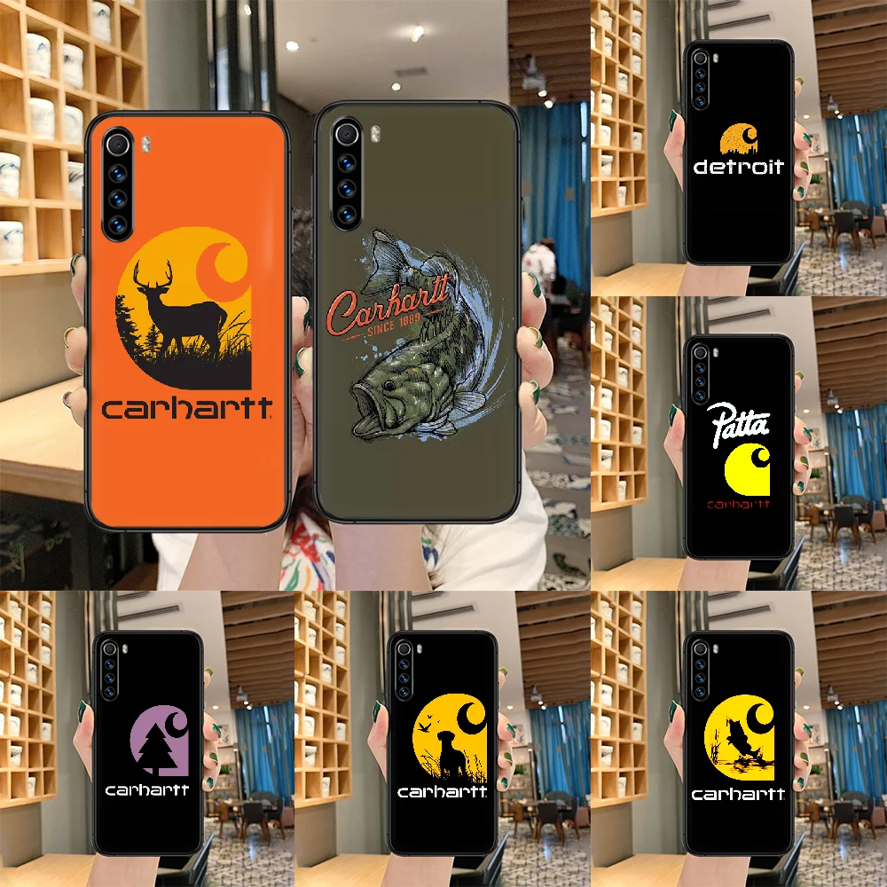 

American Brand Carhartt Phone case For Xiaomi Redmi Note 4A 4X 5 6 6A 7 7A 8 8A 4 5 5A 8T Plus Pro black waterproof fashion