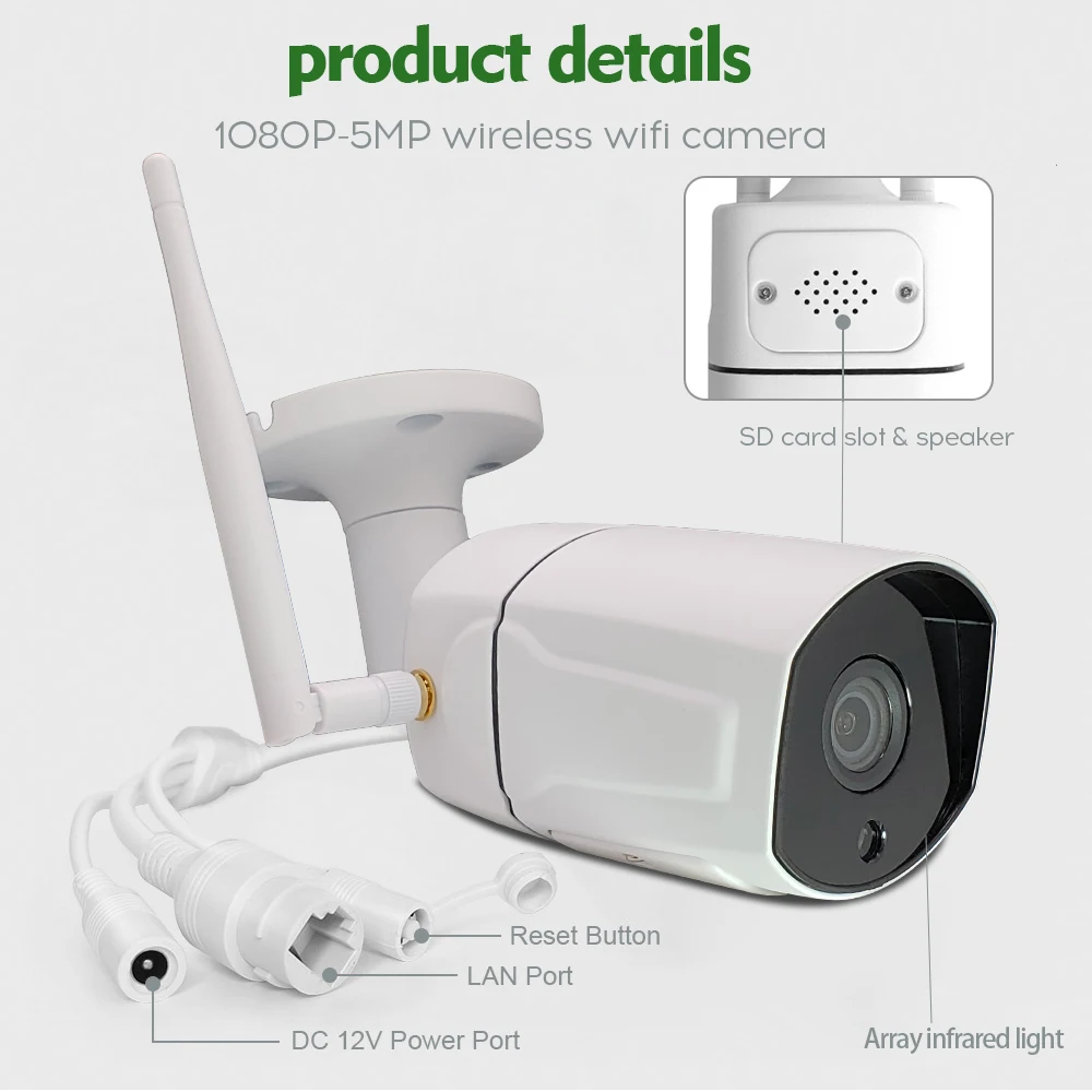 1080P 5mp HD Беспроводной WI FI Камера IP ICsee видеонаблюдения безопасности приложение