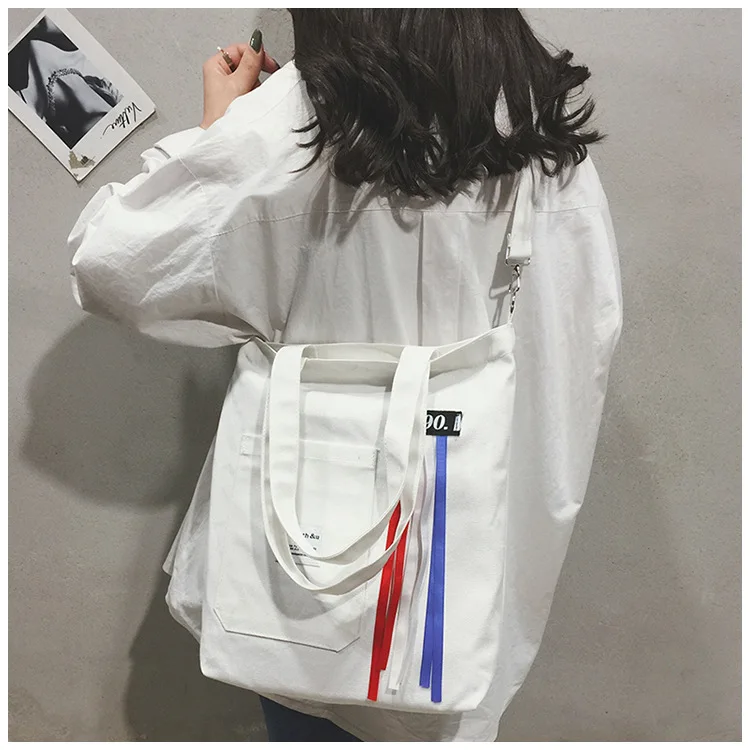 Micro for New Style Korean-style Canvas Messenger Bag Women's Deconstructable Strap Harajuku-Style Student Literature And Art Ve
