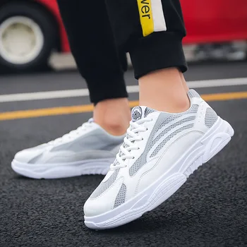 

Male Walking Shoes Fashion Mesh Luxury Vogue Men Casual Shoes Lightweight Breathable Sneakers