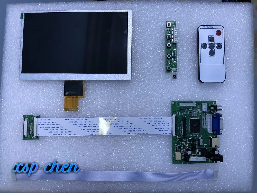 High Resolution LCD kit for Raspberry Pi ARM Audio board 7/" LCD 1024x600 Display