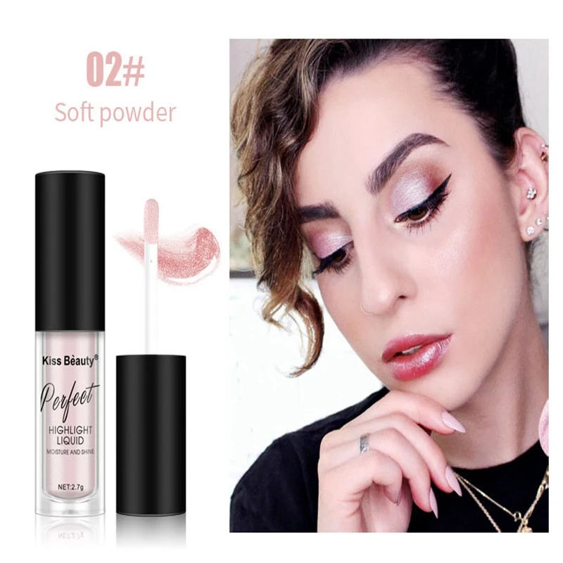 Soft pink 1 шт. лицевой глаз высокая глянцевая жидкость ремонт Жидкая основа 3 цвета долговечная стерео осветляющая жидкость - Цвет: Soft pink