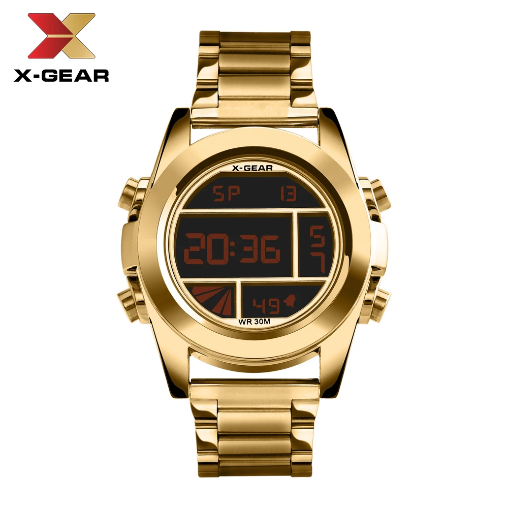 

X-GEAR LED Watches Men Waterproof Countdown Digital Watches Outdoor Military Wristwatches Man Clock Relogio Masculino