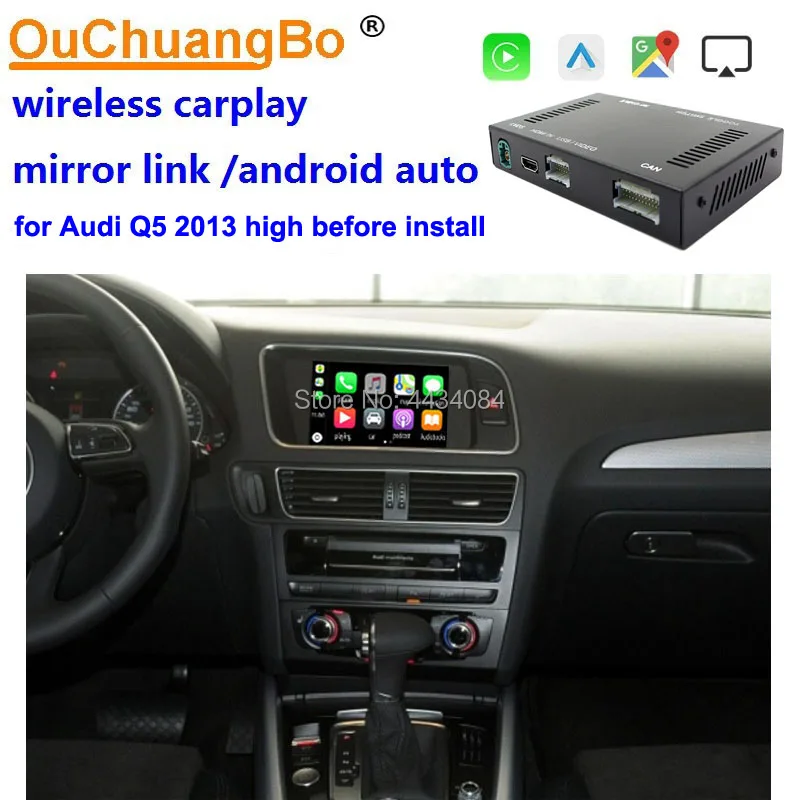 Ouchuangbo обновленный экран для A4 Q5 A5 S5 2010-2017 поддержка USB проигрывателя зеркальная