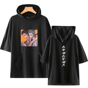 

Men Hip Hop Hooded T Shirt NE ZHA Picture Chinese Mythology T-Shirt Streetwear Harajuku Tshirt Oversized Summer Black Tops Tees