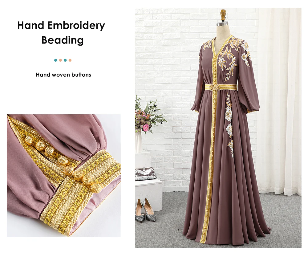 formal evening dresses Bbonlinedress Moroccan Caftan Evening Dresses Embroidery Appliques Long Casual Women Dress Arabic Muslim Plus Size Party Robe evening maxi dresses