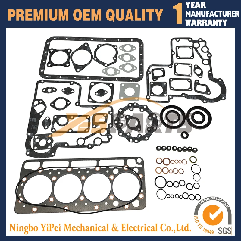 

Полный комплект прокладок для трактора Kubota V1200, Комплект прокладок для головки B2150 B9200