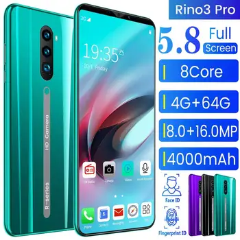 

3G Smartphone 5.8 Inch Full Screen Android Hd Screen Smartphone Fingerprint Unlock Machine 4+64G Flash Memory