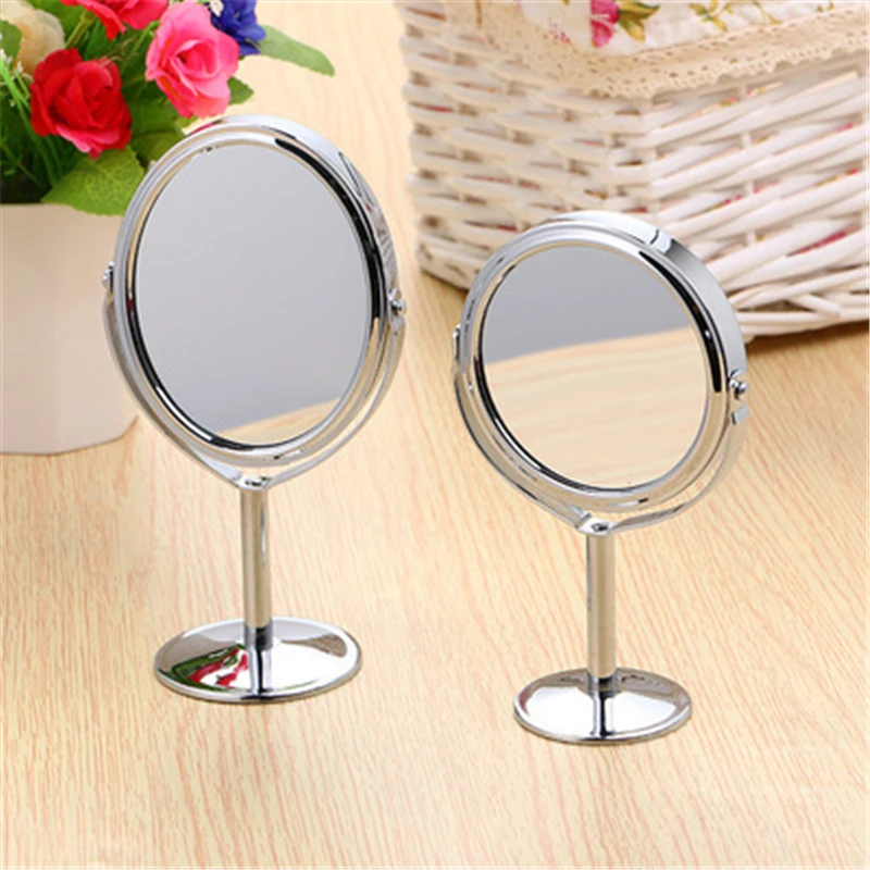 Вращающееся на 180 градусов портативное простое косметическое зеркало для макияжа двустороннее нормальное увеличительное зеркало небольшого размера