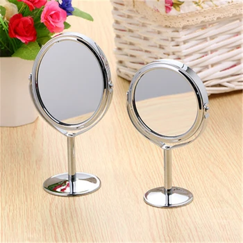 

180 Rotation Rotatable Portable Simple Beauty Makeup Cosmetic Mirror Double-Sided Normal Magnifying Stand Small Size Mirror