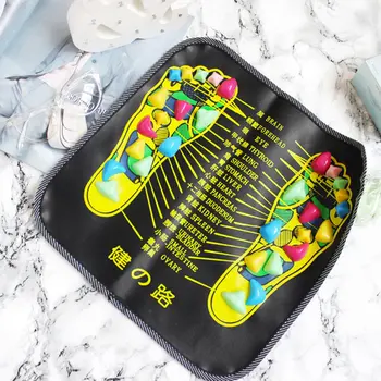 

1 Piece Acupuncture Cobblestone Colorful Foot Reflexology Walk Stone Square Foot Massager Cushion For Relax Body