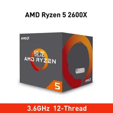amd ryzen 5 2600x процессор 3,6 ГГц 6-ядерный 12 плотность ткани-95 W TDP для кормления processador разъем am4 Рабочий стол с абсолютно товар в запечатанной коробке с usb-разъемом cooler