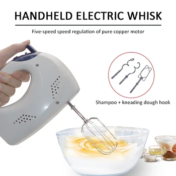 

Egg Beater Electric 5 Speed Electric Hand Mixer Whisk Handheld Food Whisk Mini Kitchen Egg Food Mixer Multifunctional Processor