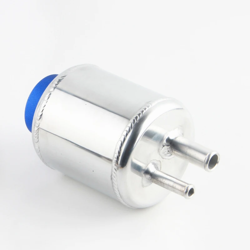 Universal Fuel Cell Racing Power Steering Tank Pump Aluminum Breather Tank FLUID RESERVOIR Tank With Brackets oct16