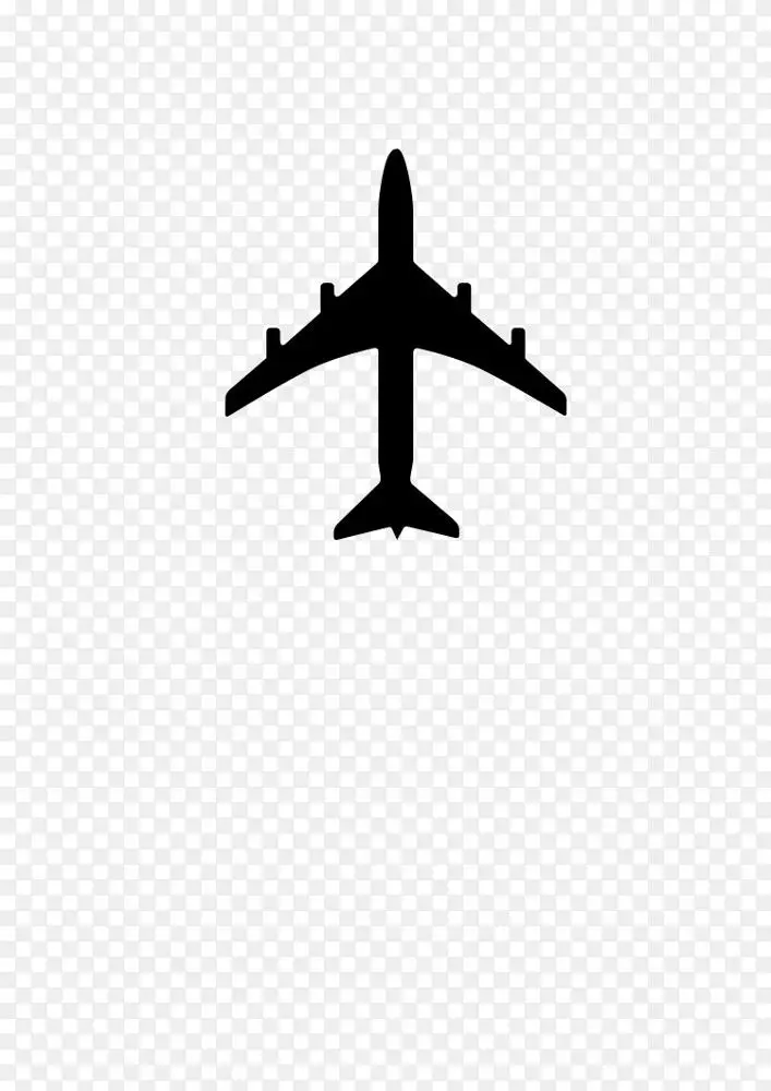 飞机剪影剪贴画-飞机