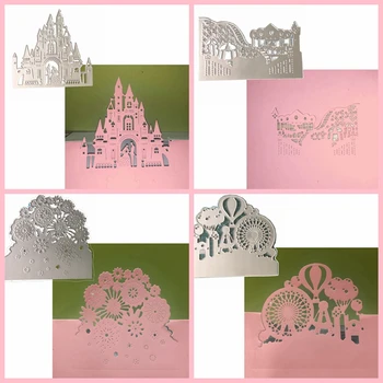 

Interesting Amusement Park Accessories Castle Metal Cutting Dies For DIY Scrapbooking Paper Cards Making Crafts Supplies 2019