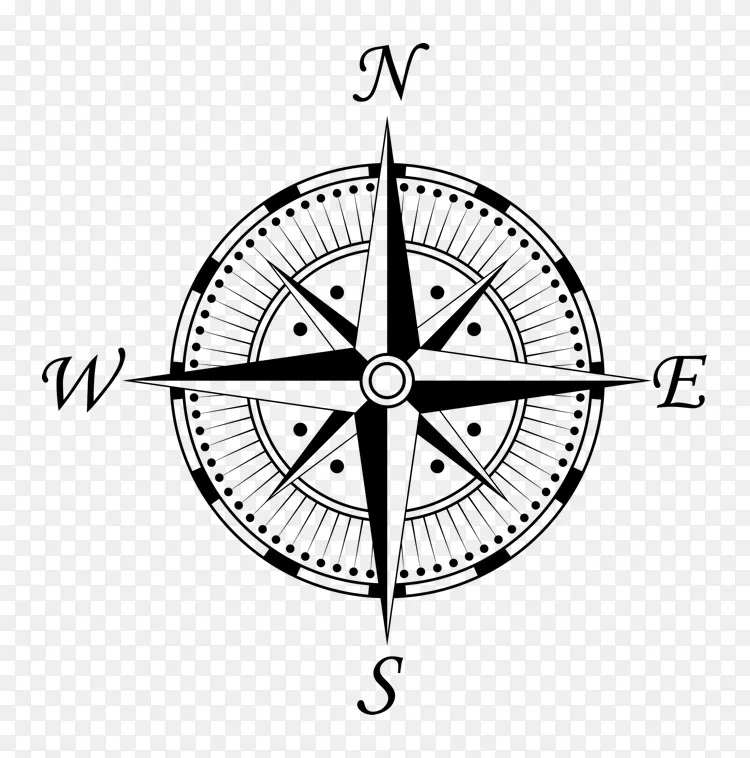 罗盘绘图夹艺术指南针