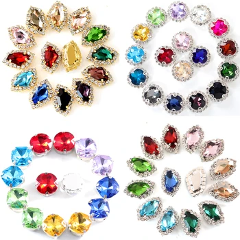

Promotion! Sew On Rhinestone With Claw on стразы Glass Crystal Sew On Claw стразы для одежд Rhinestones For Wedding Dress A16