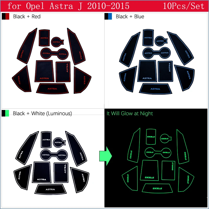 Противоскользящие резиновые ворота слот чашки коврик для Opel Astra J Vauxhall Holden 2010 2011 2012 2013 двери паз подставка подушка