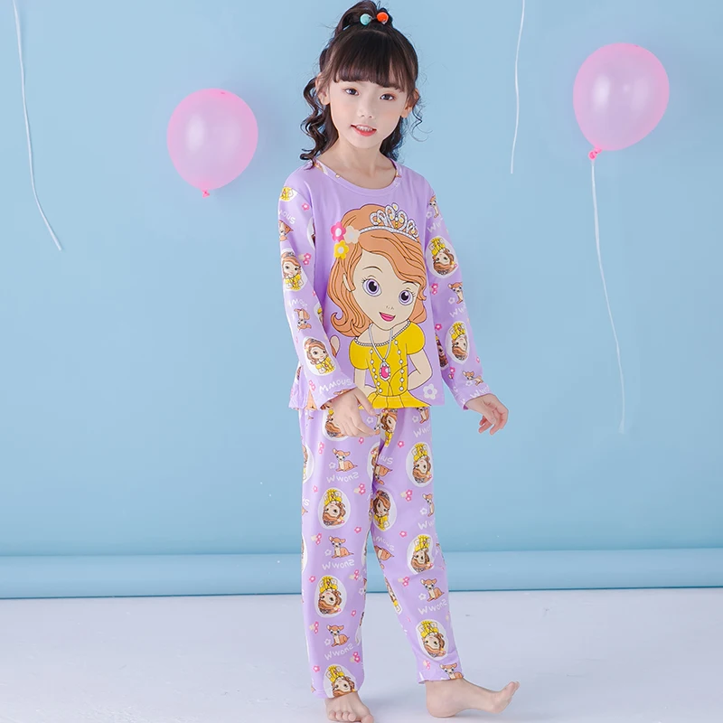Детские пижамы; сезон осень-зима; одежда для сна для девочек с длинными рукавами и рисунком из мультфильма «Catamite»; милые детские пижамы; домашняя одежда для мальчиков - Цвет: sufeiya