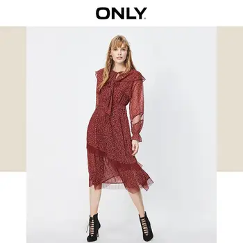 

ONLY Autumn Winter Women's Floral Laced Chiffon Dress | 119307628