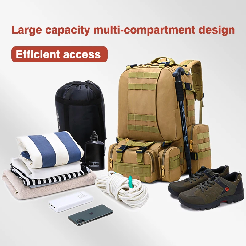 55l Waterproof Tactical Men's Backpack 