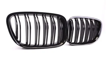 

2pcs Glossy Matt Black Carbon Double Line Front Grille Kindney Grill For BMW 5-Series GT F07 528i 535i 550i