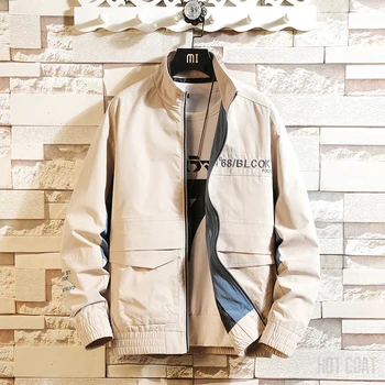 

M-3XL Mens Jackets And Coats Streetwear Bomber Jacket Men Windbreaker Fashionsautumn Embroidery Stan Collar Jacket For Men