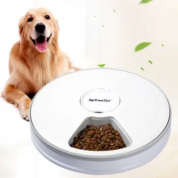 

Pet Automatic Feeder for Cats Dog LCD Timed Food Dispenser 6 Meal Trays Dog Bowl