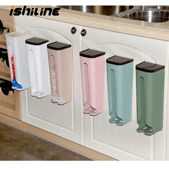 

Wall-Mounted Garbage Bag Storage Box Recycle Bag Dispenser Hanging Garbage Holder Kitchen Bins Organizer Case