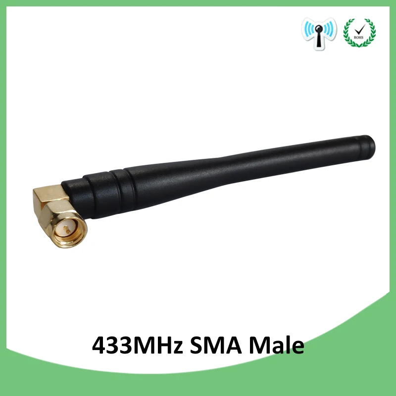 EOTH 10pcs 433mhz antenna 3dbi sma male lora antene pbx iot module lorawan signal receiver antena high gain