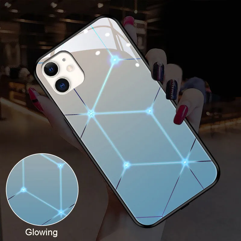 Звуковая активация Luminating мобильный телефон чехол для Apple Iphone 6 7 8 плюс размер 11 12 Pro