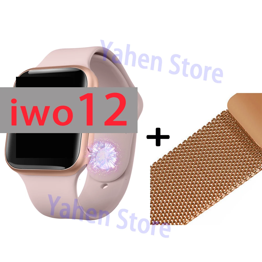 RG Milan R gold IWO 12 умные часы серии 5 40 мм 44 мм Bluetooth ЭКГ для Apple IOS Android телефон сердечного ритма smartwatch PK IWO 11 Pro 8 Plus 10 13 - Цвет: RG Milan R gold