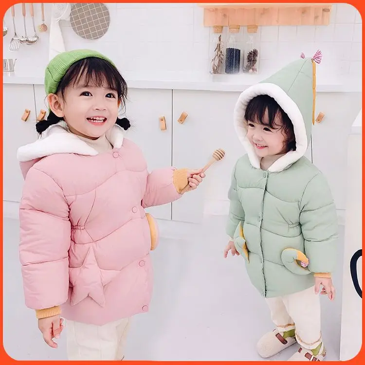 

Girl's Jacket Cotton Jacket 2020 Autumn And Winter Girl's Jacket Coat Children's Warm Hooded Coat Children's Clothing Girl Coat