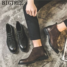 Мужские ботинки; ботинки-Чукка из натуральной кожи; Мужская обувь; зимняя обувь; мужские зимние ботинки; zapatos de hombre bota masculina bottes