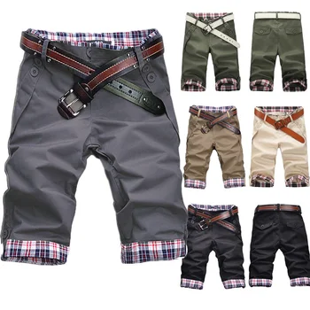 

Summer Mens Casual Shorts Men 2020 Summer Short Pants Candy Color Beige Shorts High Quality Beach Shorts Plus Size 3XL no belt