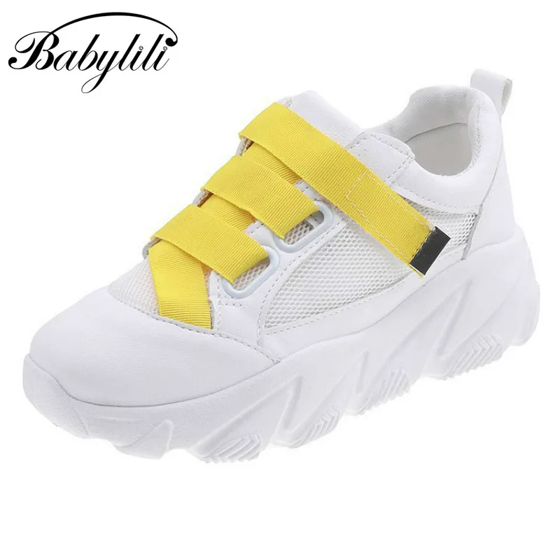 Роскошные женские кроссовки на платформе Модные из дышащего сетчатого материала