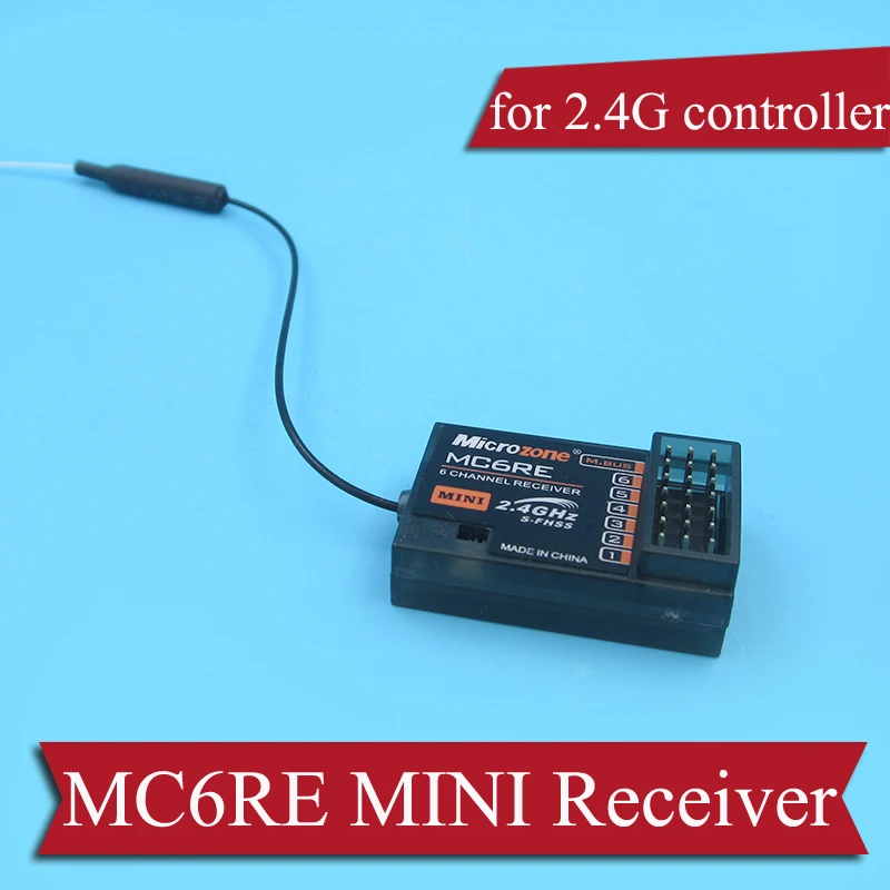 

1PC DIY Model FPV/Boat/Car/Fixed-wing Aircraft Part MC6RE Mini Receiver DC3.5-7.4V PWM&SBUS Used for MC6C 2.4G Remote Controller