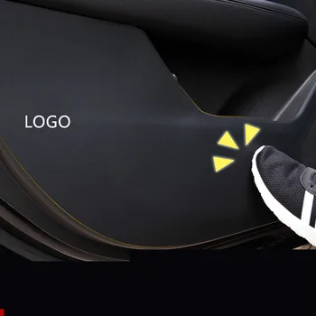 

Decorated Door Interior Protective PU Anti-Kick Pad Mat For Cadillac XT5 ATSL XTS CT6 XT4 AAB259