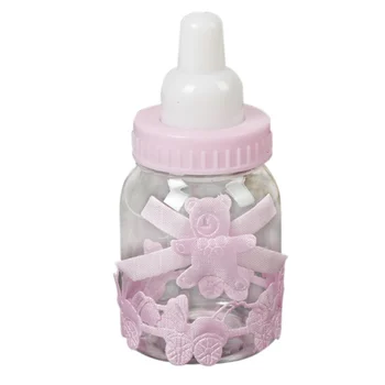 

12Pcs Weeding Decortion Bby Shower Bottle Blue Pink Bptism Christening Brithdy Prty Fvors Gift Fvors Cndy Box Bottle