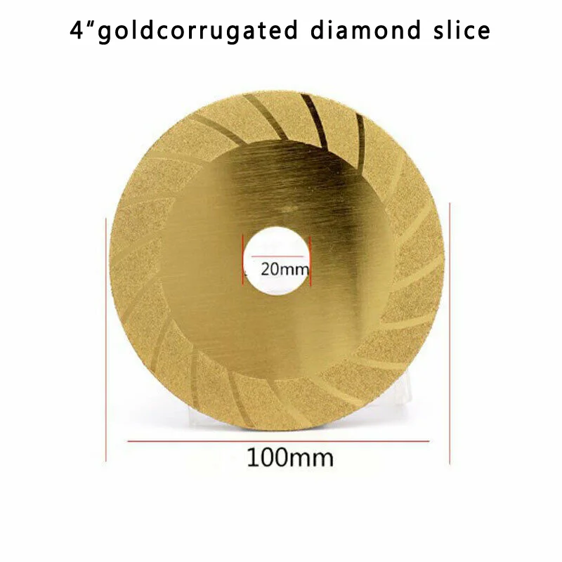 1 шт. 4 дюйма с титановым покрытием алмазный режущий диск плоское колесо шлифовальный инструмент запчасти - Наружный диаметр: A