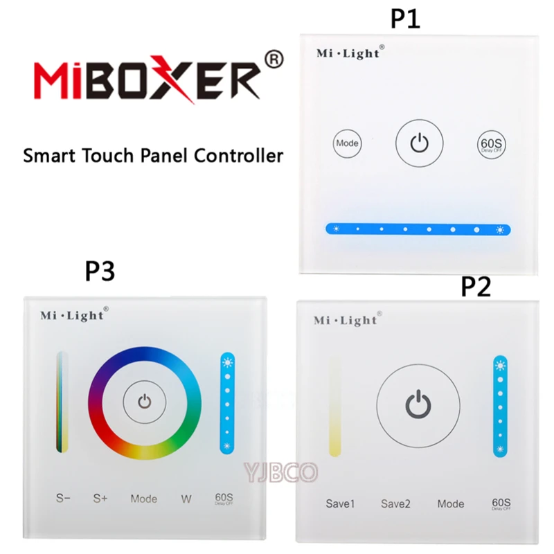 Miboxer P1 P2 P3 Smart Panel Controller Dimmer Led Dimmer Rgb Rgbw Rgb Cct Temperatura Colore Doppio Pannello Led Bianco Monocolore