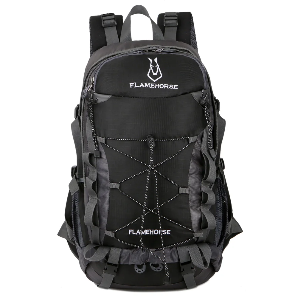 40л Водонепроницаемый походный рюкзак для спорта на открытом воздухе, кемпинга, альпинизма, сумка для велоспорта, рюкзак для путешествий, сумка для мужчин и женщин - Цвет: Черный цвет