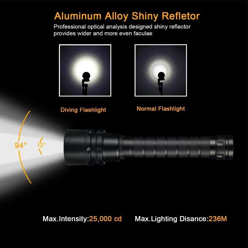 T20 Дайвинг флэш-светильник 6000лм IPX6 Водонепроницаемый подводный флэш-светильник s 80 м подводный безопасный погружной светильник фонарь для кемпинга рыбалки дайвинга