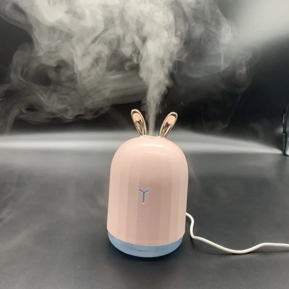 

Desktop Colorful Night Light Xiaomeng Mini Humidifier Powder Rabbit Creative Usb Humidifier Elk Rabbit Desktop Night Light