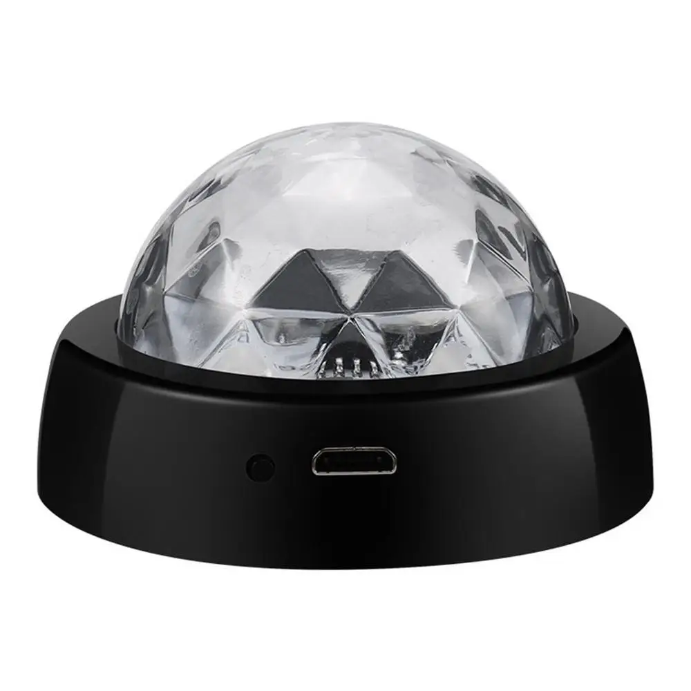 

LED USB Car Atmosphere Light Sound Control Crystal Magic Ball Disco Lamp RGB Colorful Music Sound Light DJ Light