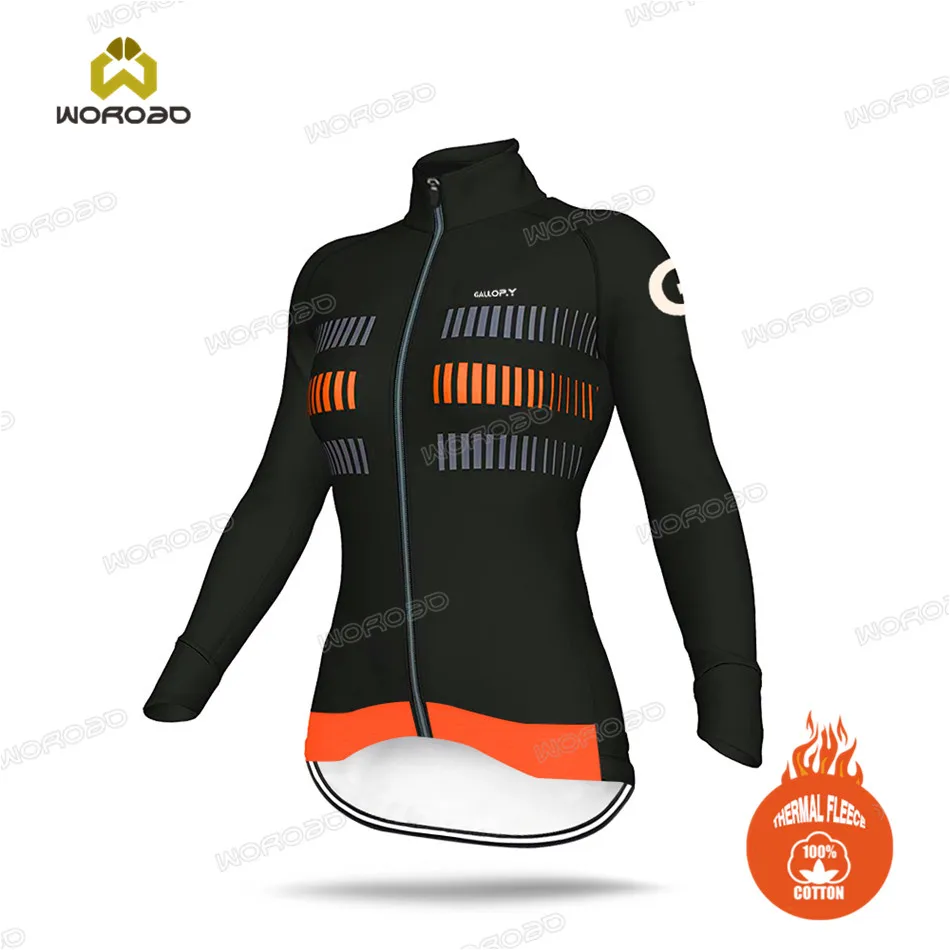 Cycling Clothing Woman Jacket Winter Long Sleeve Race Uniform Keep Warm Jacket Windproof Sweatshirt Female Bike Training Tops