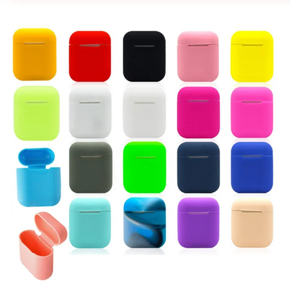 

Soft Silicone Case Earphones for Apple Airpods case Bluetooth Wireless Earphone Protective Cover Box for Air Pods Ear Pods Bag